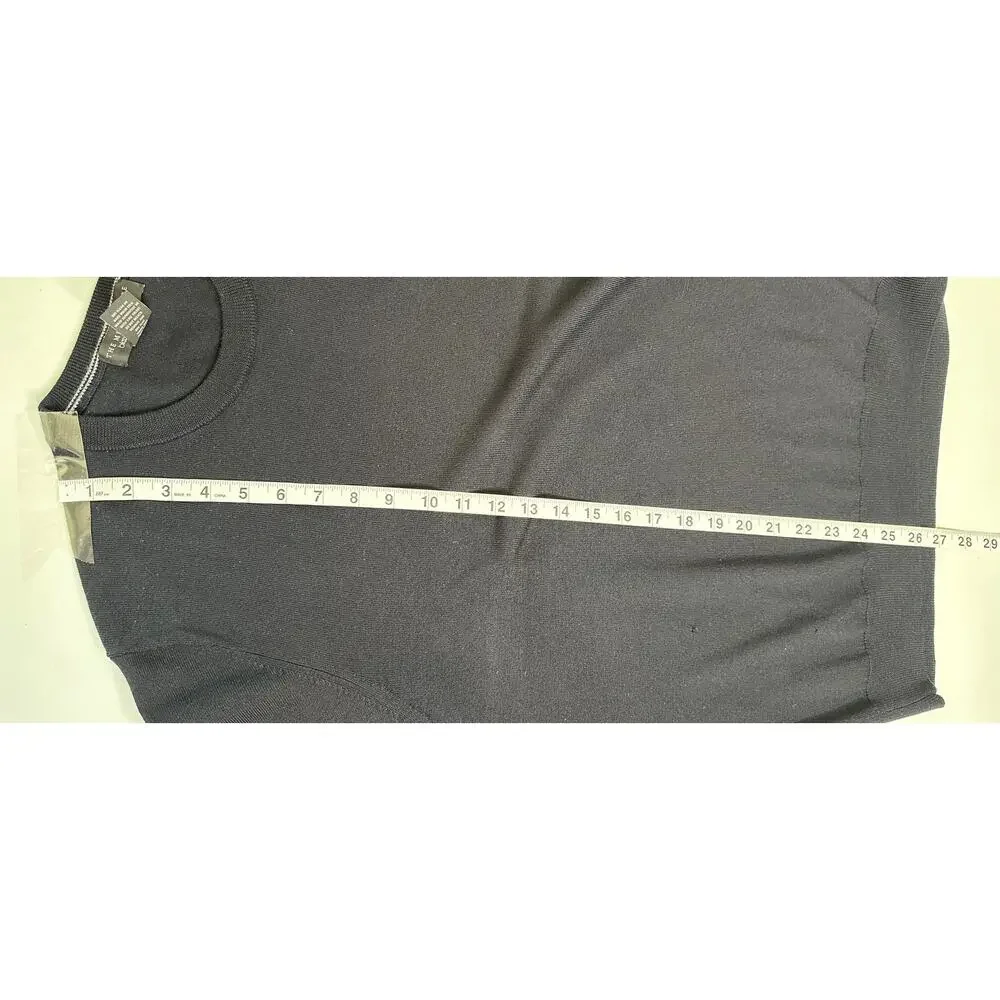 Bloomingdale's Men's 100% Merino Wool Sweater Dark Navy Blue XL Crew Neck Soft